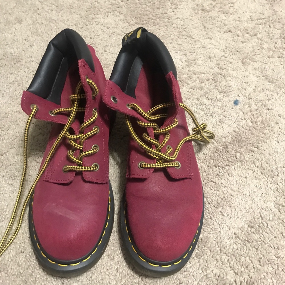 Dr. Marten's maroon boots